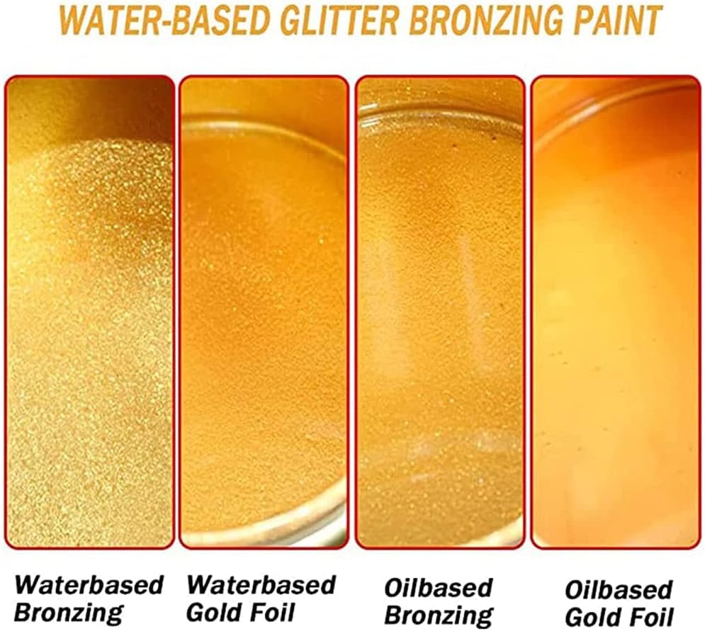 🎁Begrenzte Zeit 49% AUS⏳Glitzernde Bronzierungsfarbe auf Wasserbasis (Pinsel gratis)