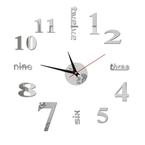 đ„HeiĂer Verkaufđ„Moderne Mute DIY groĂe Wanduhr 3D Aufkleber