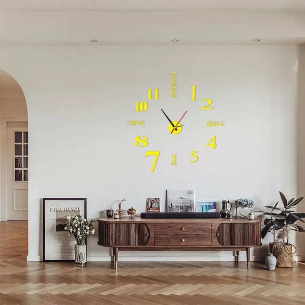 đ„HeiĂer Verkaufđ„Moderne Mute DIY groĂe Wanduhr 3D Aufkleber