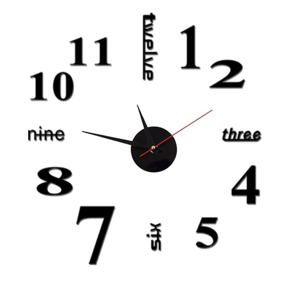 đ„HeiĂer Verkaufđ„Moderne Mute DIY groĂe Wanduhr 3D Aufkleber
