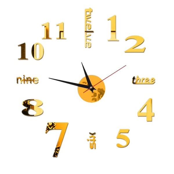 đ„HeiĂer Verkaufđ„Moderne Mute DIY groĂe Wanduhr 3D Aufkleber