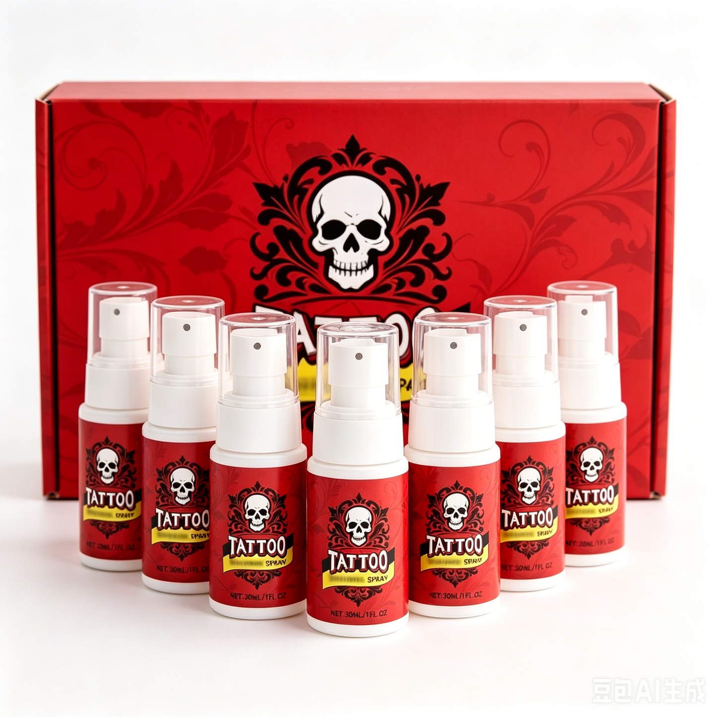 Feuchtigkeitsspendendes Spray zur Nachsorge bei Tattoos