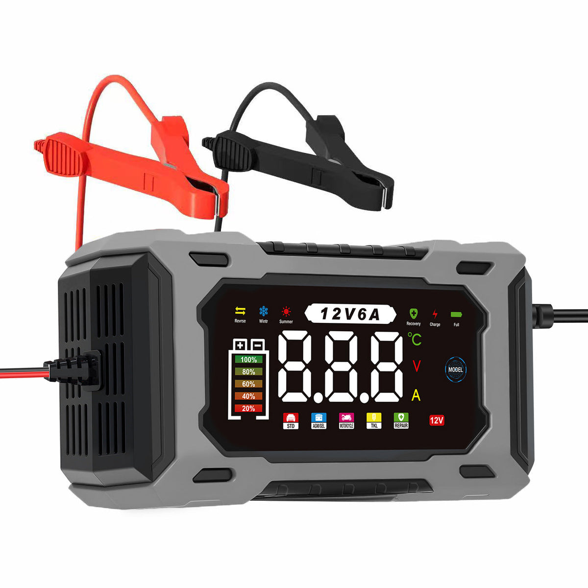 đ FLASH-AKTION: 50% RABATT! ⥠Intelligentes KFZ-BatterieladegerĂ€t 12V 6A â 9 Stufen & Impulsreparatur â LCD-Farbdisplay fĂŒr Blei-SĂ€ure-Batterien đ