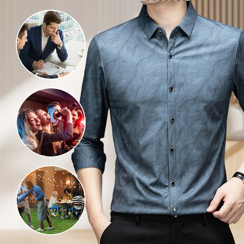 đ„Herren Casual Business Hemd Knitterfrei