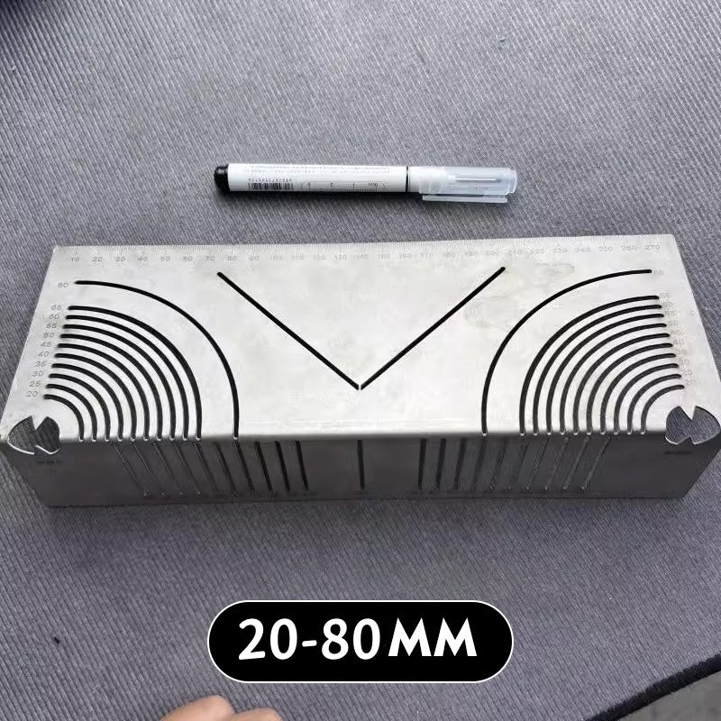 Quadratisches 90-Grad-Bogen-Zeichenlineal aus Stahl đâš: Die ideale Wahl fĂŒr prĂ€zises Zeichnen!