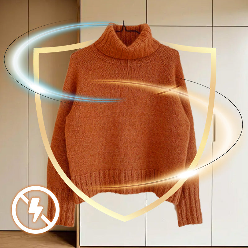 🌸Langärmeliger Rollkragenpullover für Damen in Uni-Farbe🌸
