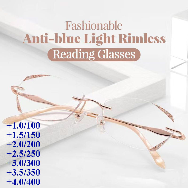 Modische randlose Anti-Blaulicht-Lesebrille(50% OFF)