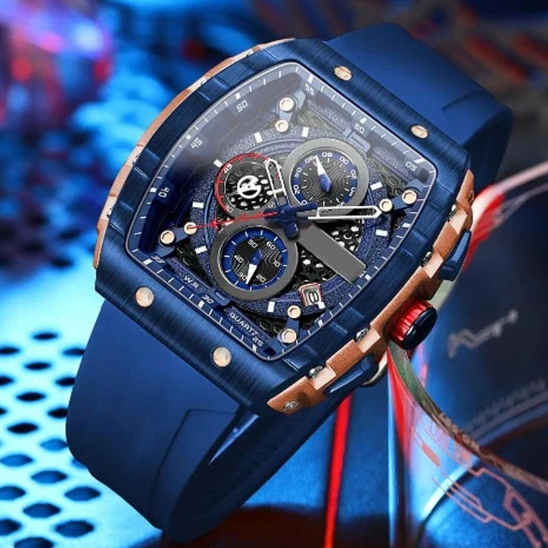 đ„Cyberpunk-Stil im futuristischen DesignâMultifunktionale Herren-Quarzuhrăkostenloser Versandă