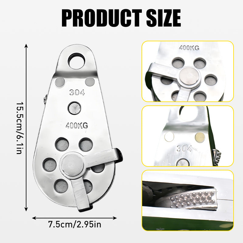 Schwerlast-Flaschenzugsystem-Kit mit Karabinerhaken