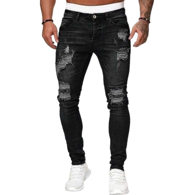 đ Valentinstagsangebot: 50% Rabatt! đ Stylische Ripped Skinny Jeans fĂŒr Herren: Moderner Zerrissener-Look + Bequeme Baumwolle â FĂŒr einen lĂ€ssig-coolen Style!