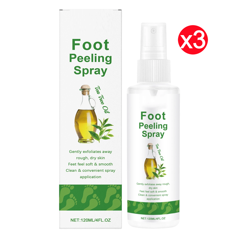 🌿 50% RABATT! Fußpeeling-Spray mit Teebaumöl – Sanftes Exfoliieren für weiche, glatte Füße!
