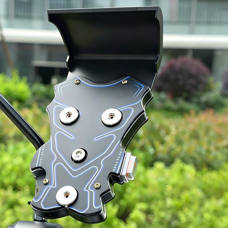 📱 Fahrradhalterung mit Stoßdämpfung – 4-Achsen-Konstruktion, mechanische Verriegelung, Einhandbedienung. Perfekt für E-Bikes! 🚴♂️🔒