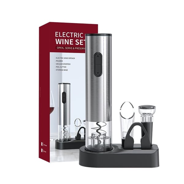 🍾 50% RABATT! 🍷 Satz Elektrischer Flaschenöffner – Kabellos, Automatische Drehung & Ergonomisches Design für Einfaches Öffnen ⚡