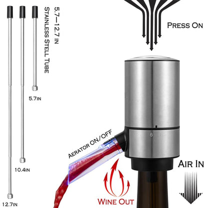 🔥 2024 Neu 128Elektrischer Wein Belüfter Ausgießer 🍷🍾