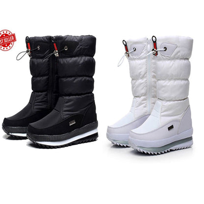 ❄️Kostenloser Versand❄️Premium wasserdichte, rutschfeste Kunstfell-Schneestiefel für Damen