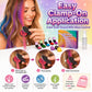 🔥Letzter Tag: 50 % Rabatt!🌈 12-Farben-Set für temporäre Haarkreide mit Applikator