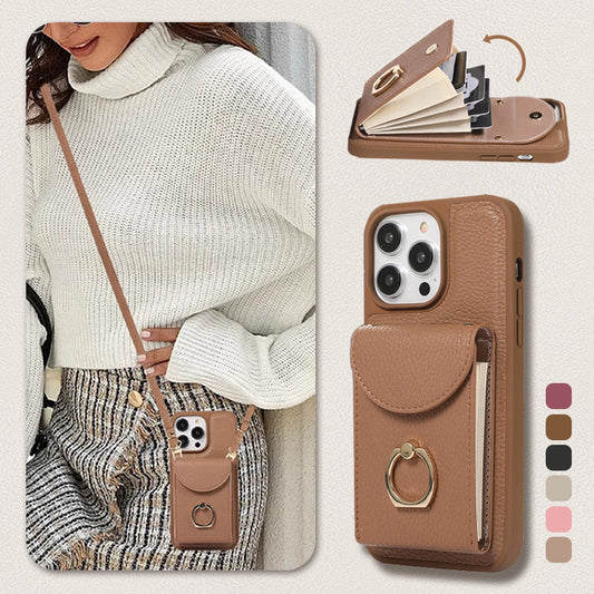 💖Multifunktionale Crossbody-Handyhülle mit Tasche für Telefone der iPhone-Serie