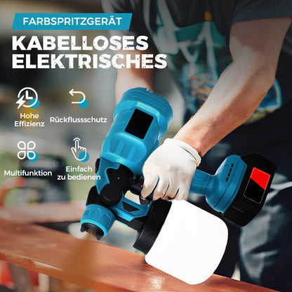 🎨 50% RABATT! 🔫 Kabellose Elektrische Spritzpistole – 800 ml/Min, Wiederaufladbar, Spritzwasserfest & Ideal Für Möbel, Zäune & Wände 🏠