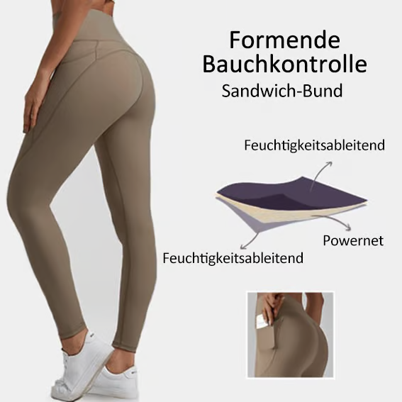 LETZTER TAG 49 % RABATT🔥High Waisted Butt Lifting Tummy Control Side Pocket Shaping Training UltraSculpt Leggings🔥