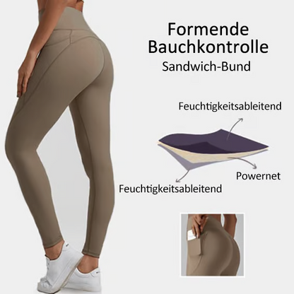 LETZTER TAG 49 % RABATT🔥High Waisted Butt Lifting Tummy Control Side Pocket Shaping Training UltraSculpt Leggings🔥