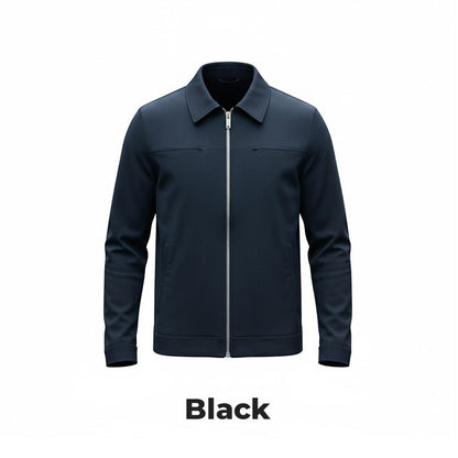 Herren 2-teiliges Freizeit-Set in Unifarben für Herbst und Winter (Jacke + Hose)