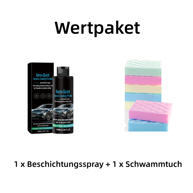 🎁50% Rabatt🔥Hochglänzendes Nano-Keramik-Beschichtungsspray, wasserabweisend & kratzfest