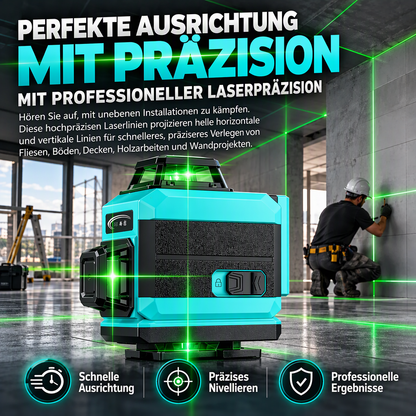 📐🔦360-Grad-Laser-Wasserwaage für den Außenbereich – für Bau- und Fliesenarbeiten📐✨