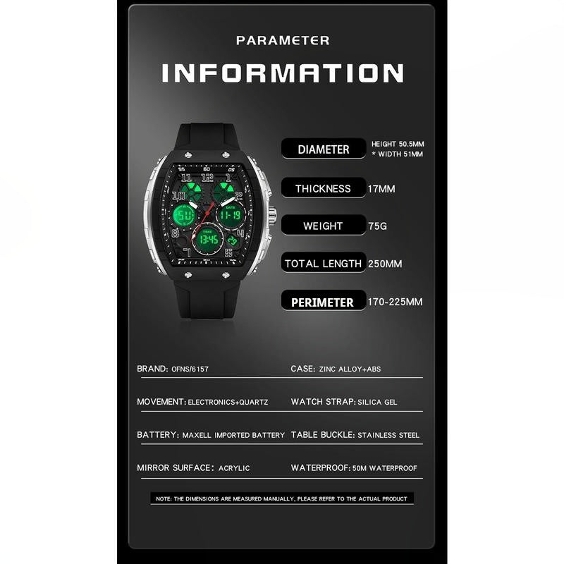 ⏰Sportliche Leucht-Digitaluhr für Herren