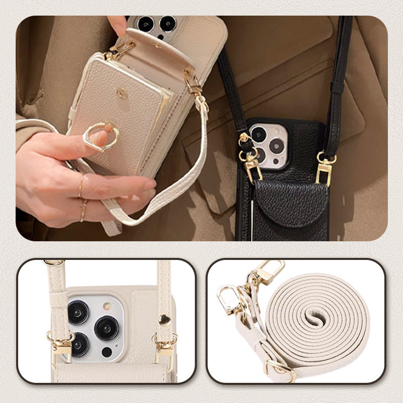 💖Multifunktionale Crossbody-Handyhülle mit Tasche für Telefone der iPhone-Serie