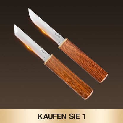 2-in-1-Doppelmesserset mit Holzgriff