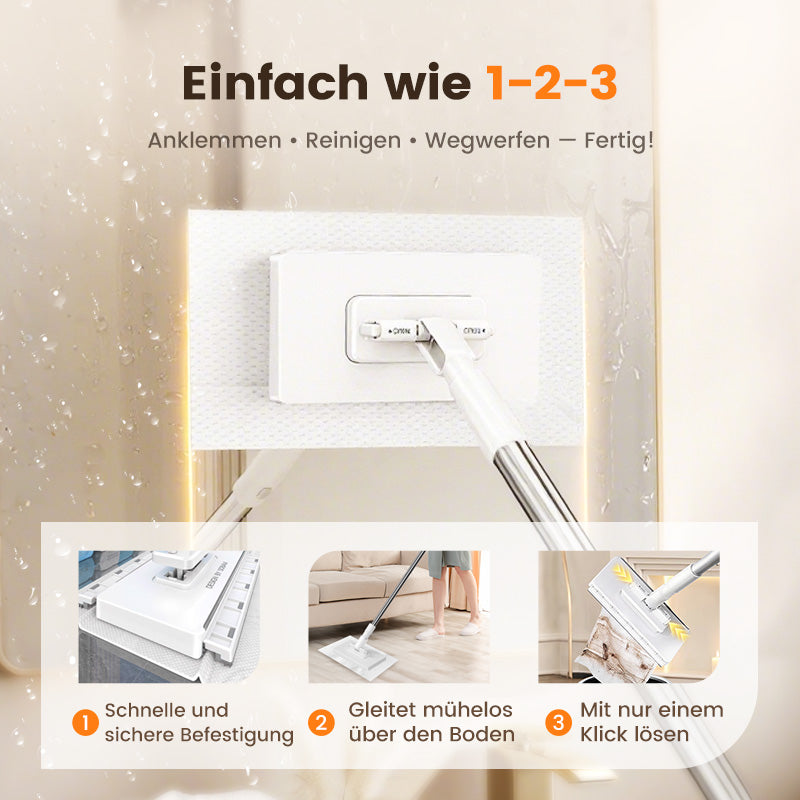🎁50% Rabatt🧹✨ Einweg-Staubmopp mit 4 wiederverwendbaren Bezügen – Praktisch und effektiv 💥🌟