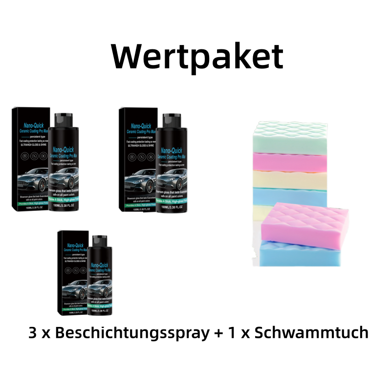 🎁50% Rabatt🔥Hochglänzendes Nano-Keramik-Beschichtungsspray, wasserabweisend & kratzfest