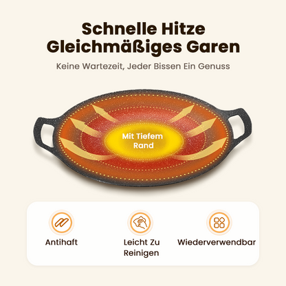 🍳Multifunktionale Antihaft-Bratpfanne Medizinische Stein-Grillpfanne