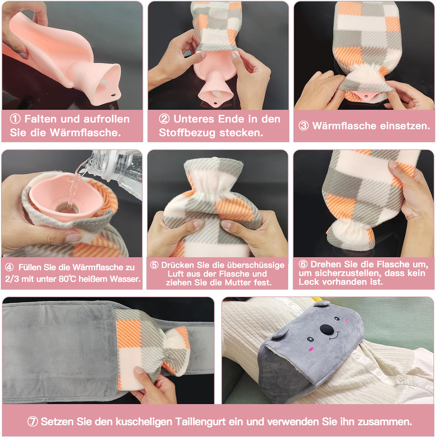 🎅Weihnachtsangebot 50% Rabatt🔥Kuscheliges nachfüllbares Wärmflaschenband