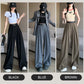 Damenhose mit hoher Taille und weitem Bein