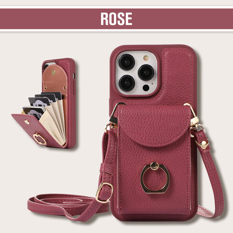 💖Multifunktionale Crossbody-Handyhülle mit Tasche für Telefone der iPhone-Serie