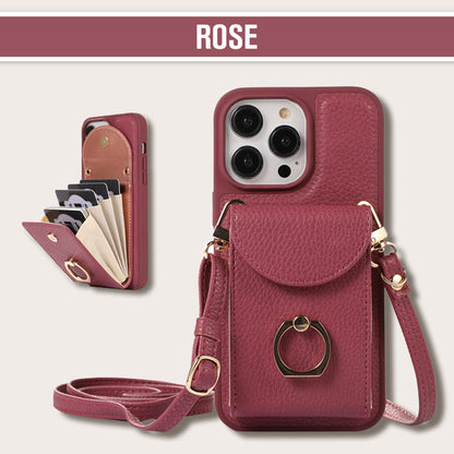 💖Multifunktionale Crossbody-Handyhülle mit Tasche für Telefone der iPhone-Serie