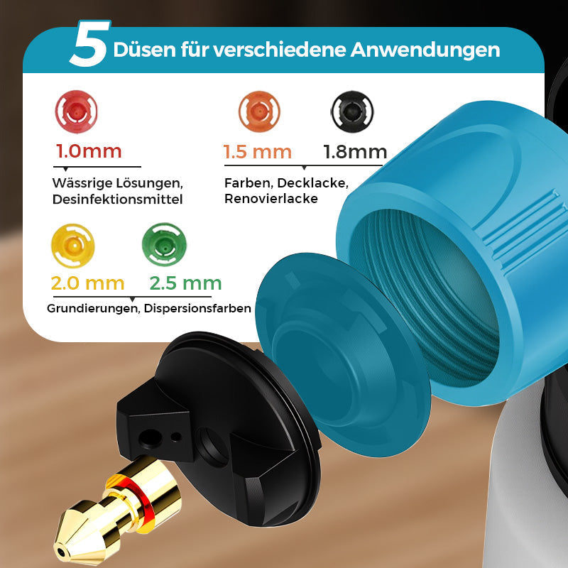 🎨 50% RABATT! 🔫 Kabellose Elektrische Spritzpistole – 800 ml/Min, Wiederaufladbar, Spritzwasserfest & Ideal Für Möbel, Zäune & Wände 🏠