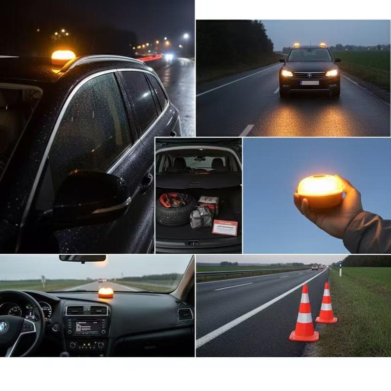 V16-Stroboskoplichtleiste mit starkem Magneten an der Unterseite des Akkus