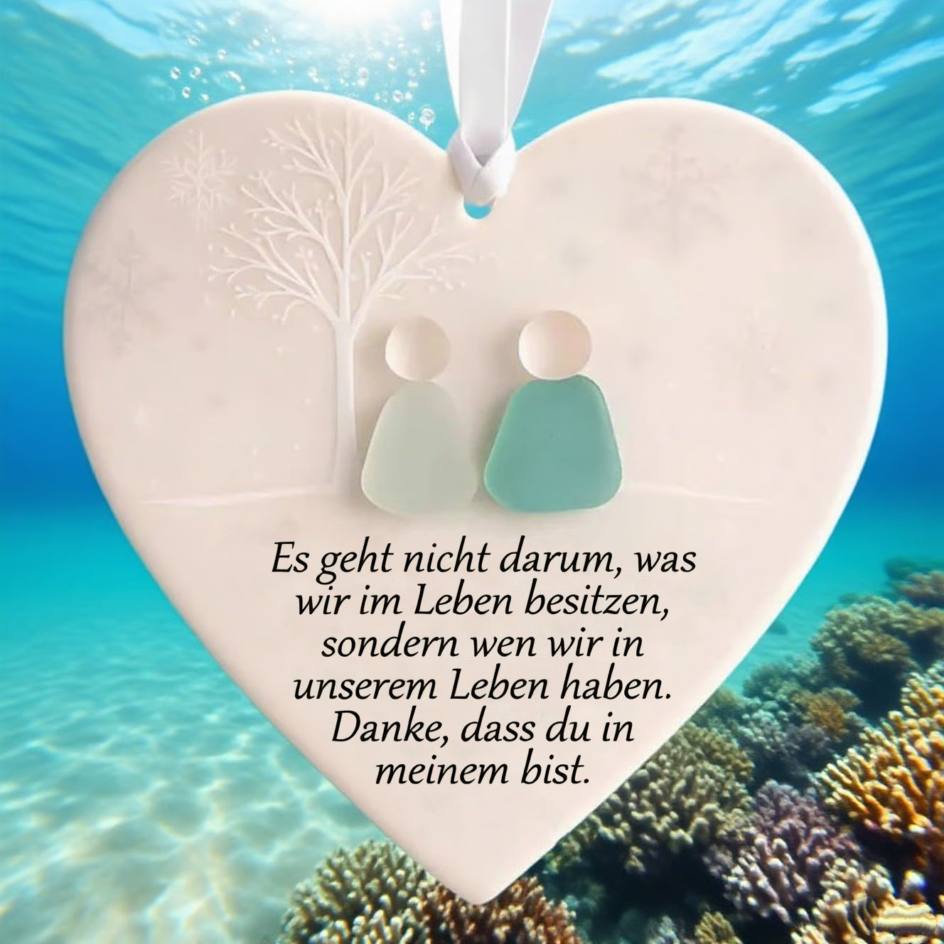 ⏳Letzter Tag Verkauf 70% Rabatt⏰Herzförmige Meerglas-Freundschaftsdekoration🌊✨Geformt von der Natur & handgefertigt💝
