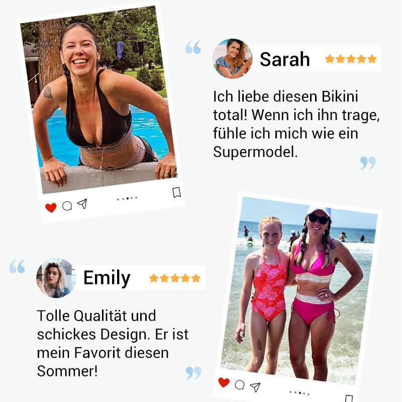 🩷historischer Tiefstpreis🩷Patchwork-Bikini mit V-Ausschnitt, 2-teiliges Set👙