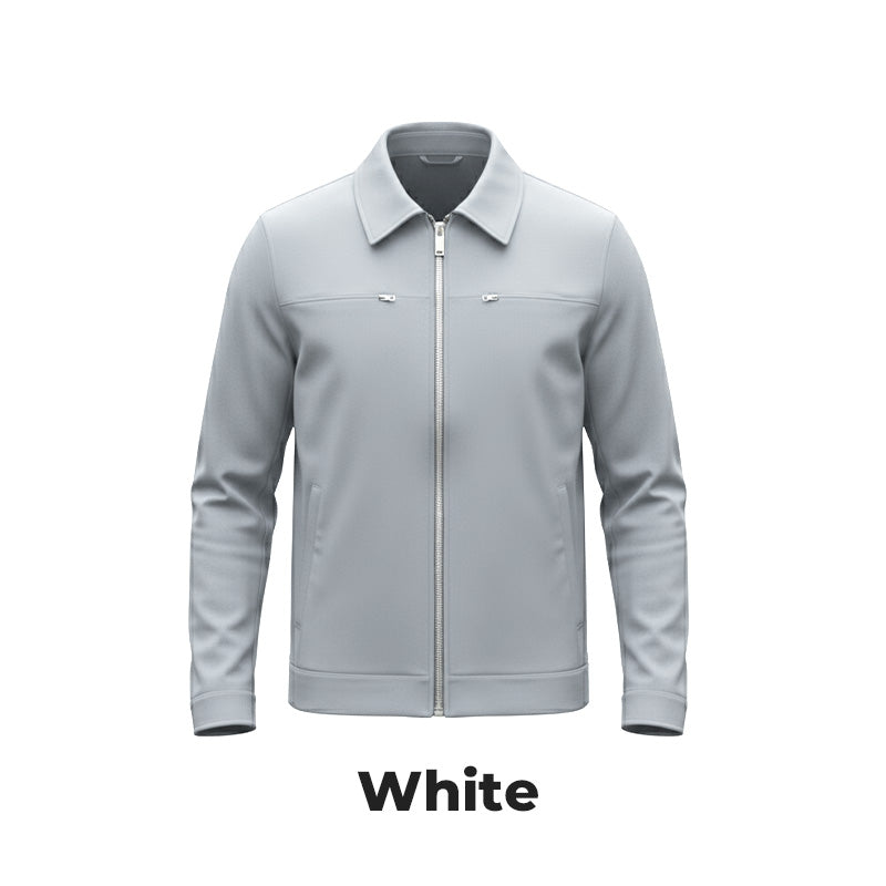 Herren 2-teiliges Freizeit-Set in Unifarben für Herbst und Winter (Jacke + Hose)