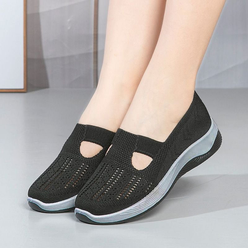 Frauen gewebt orthopädische atmungsaktive weiche Sohle Schuhe