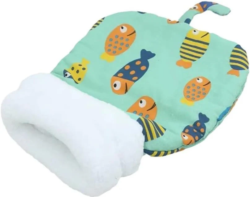 ⏳Zeitlich begrenztes Angebot⏳ Flauschiger Katzen-Winterschlafsack – halb geschlossene Kuschelhöhle mit Cartoon-Muster, Rosa oder Blau