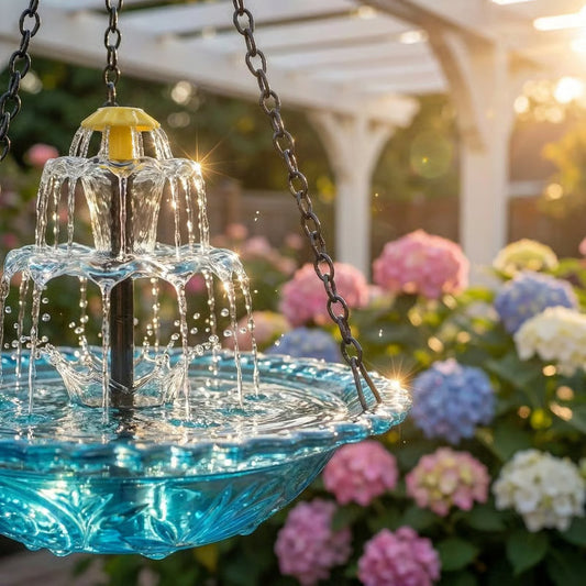 🔥🔥 Frühlingsaktion 2026 – 40 % Rabatt – 🐦 Solar-Kaskaden-Hängender Vogelbad-Brunnen
