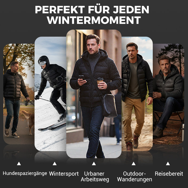 ⏰Herbst-Sonderangebot: 50 % Rabatt💥💥Gepolsterte Windjacke mit Kapuze für Herren