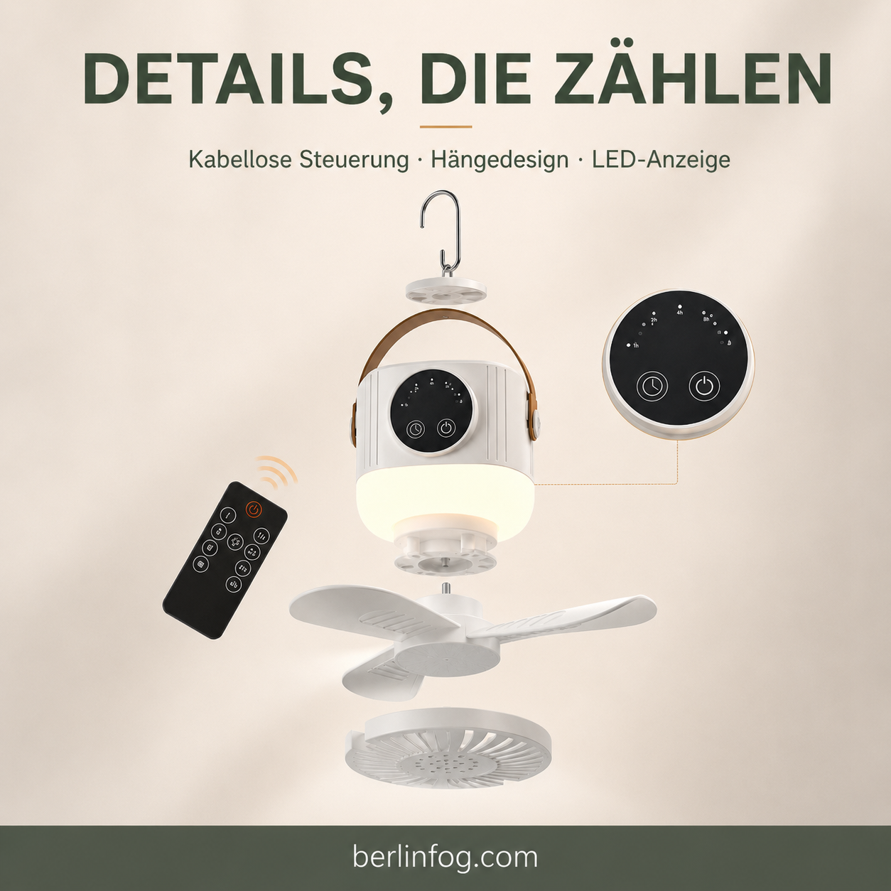 ⏰ Zeitlich begrenztes Angebot: 60% RABATT auf wiederaufladbaren Deckenventilator mit LED! 🌬️✨