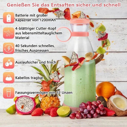 💥 Muttertagsaktionen 💥 Bestseller Tragbarer Entsafter | 🌟Frischer Saft jederzeit und überall!