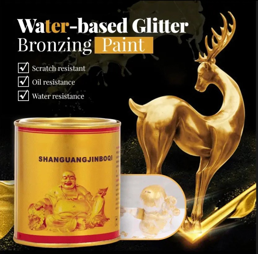 🎁Begrenzte Zeit 49% AUS⏳Glitzernde Bronzierungsfarbe auf Wasserbasis (Pinsel gratis)