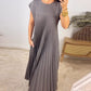 🔥HOT SALE🔥Damen plissiertes einfaches einfarbiges Kleid
